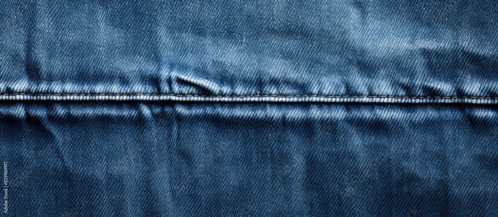 Aufkleber Image with a background of blue jeans texture. with copy space image. Place for adding text or design