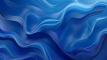 Liquid abstract background. Blue fluid vector banner template for social media, web sites. Wavy shapes. Generative AI.