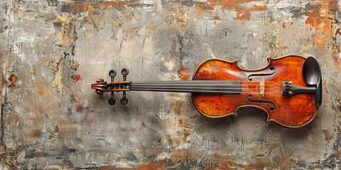 Violin on an abstract background