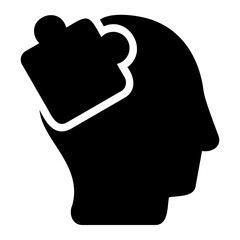 problem solving glyph icon