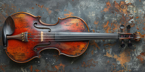 Violin on an abstract background 