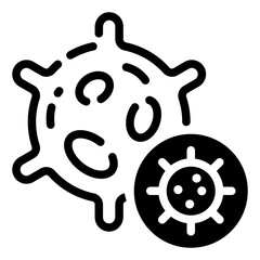 Virus Line Icon Symbol