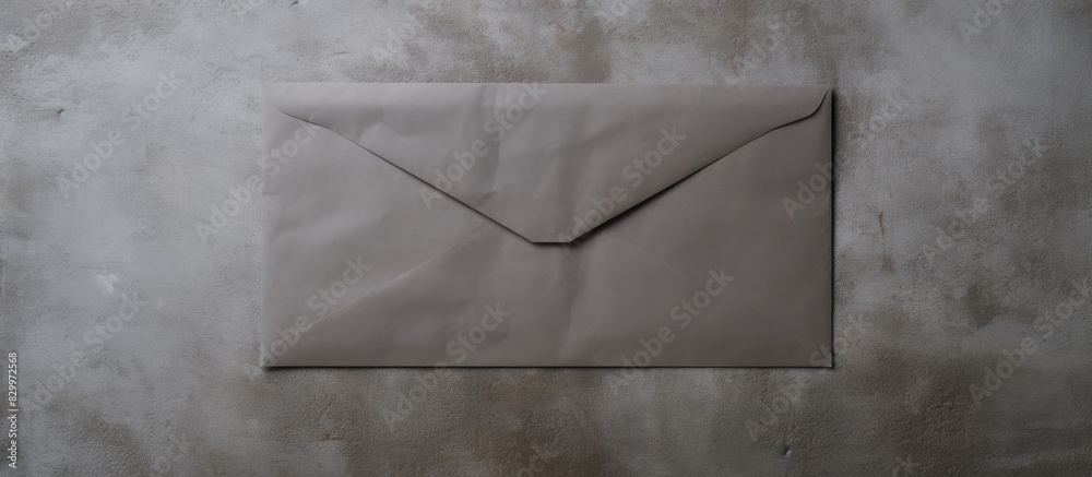 Poster There is a copy space image of a mail envelope set against a concrete background