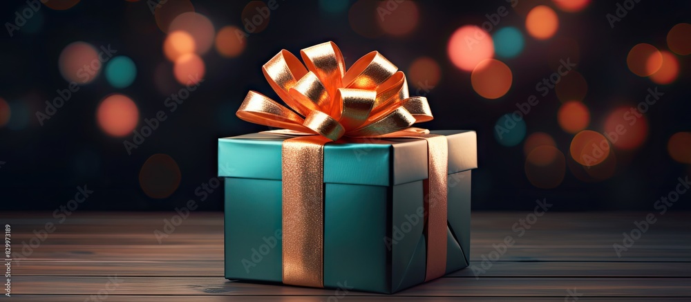 Poster a festive gift box adorned with colorful bows perfect for christmas presents features an attractive 