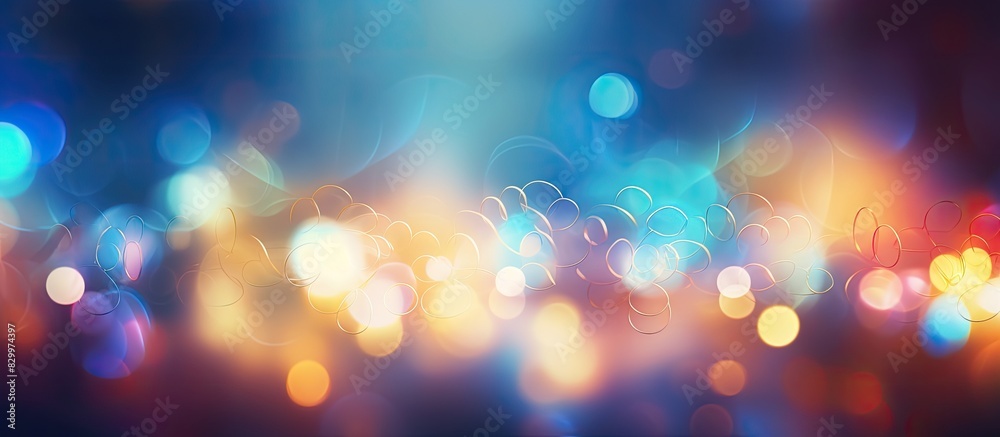 Poster Bokeh abstract background with vibrant and radiant glow perfect for copy space image