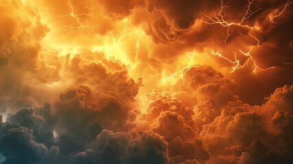 clouds with lightning in the sky