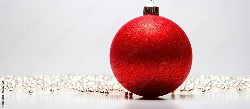Poster a closeup of a bauble with a white background perfect for christmas or new year s decorations there 