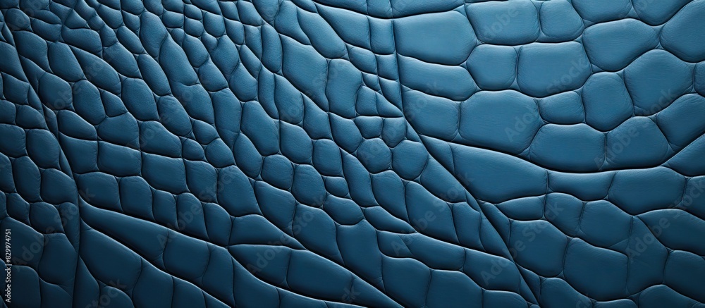 Poster Abstract background and texture of artificial leather with a blue color pattern perfect for design purposes and offering an aesthetically pleasing copy space image