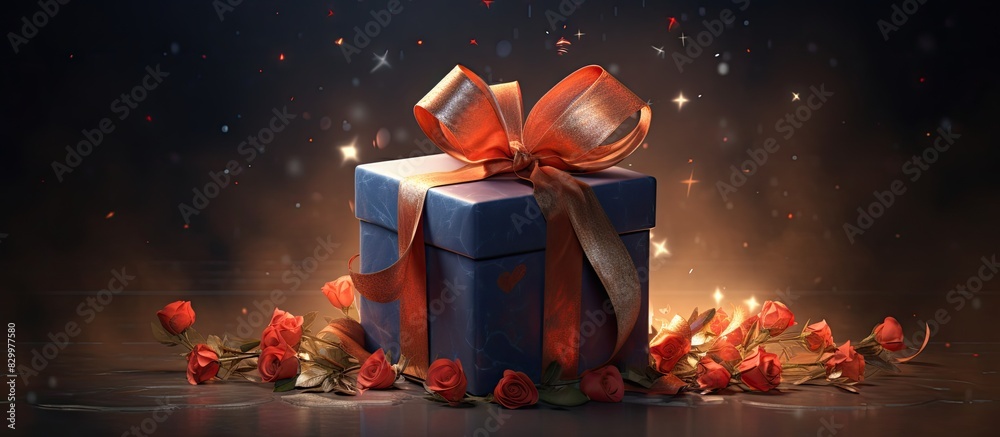 Poster a present filled with love and thoughtfulness waiting to be unwrapped and cherished. with copy space