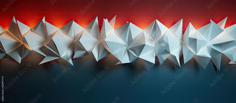 Poster An abstract and geometric paper background with a festive concept providing the perfect space for your design Include copy space image