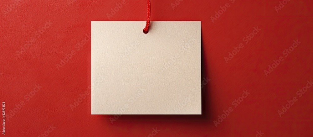 Aufkleber a blank paper tag ideal for adding text or images in the copy space area