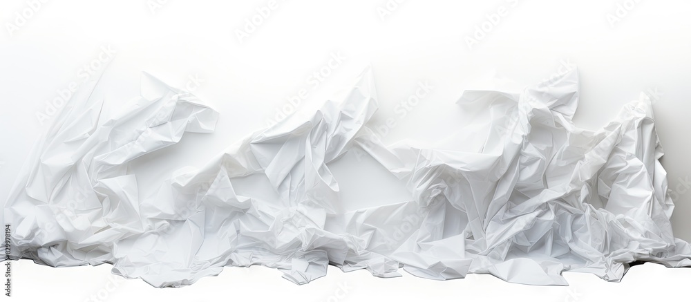 Poster a crumpled copy space image of papers lies against a white backdrop symbolizing the issue of racism