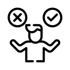 problem solving line icon