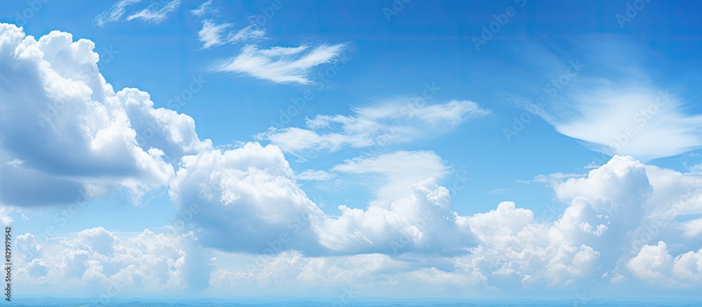 Aufkleber The copy space image captures a pleasant weather with clear skies and fluffy clouds
