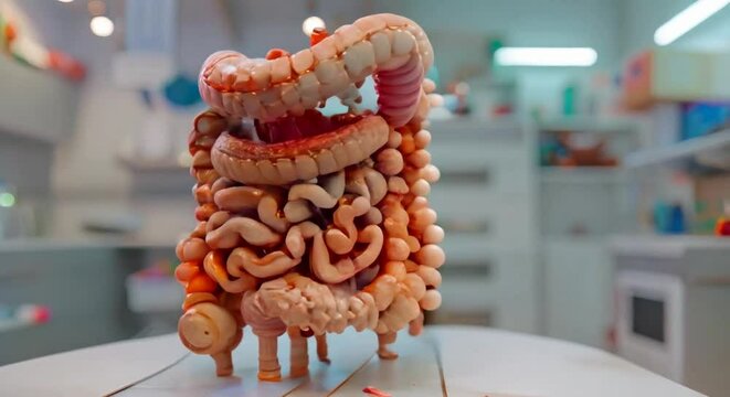 3d rendering of the human digestive system