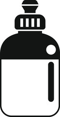 Simplistic graphic of a water bottle in black and white, suitable for icons and logos