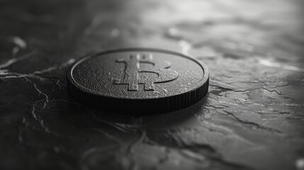 A minimalist coin symbol.