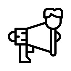 megaphone line icon