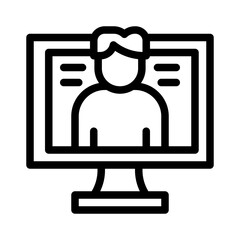 Politician line icon