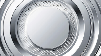 Modern abstract light silver background elegant circle shape design. Generative AI.