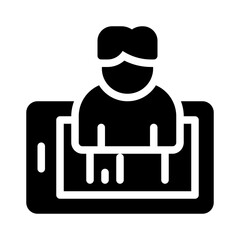 smartphone glyph icon