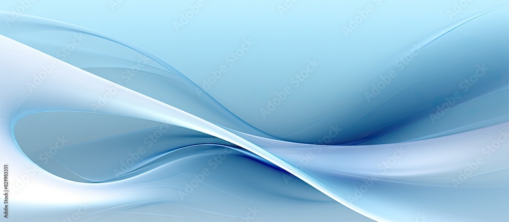 Poster A copy space image displaying a background of smooth light lines in abstract soft blue gradient