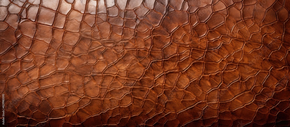 Poster the macro shot captures the detail of an aged leather texture providing a compelling copy space imag