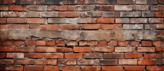 Fototapeta premium A brick wall provides a textured and captivating background for your copy space image