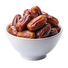 Obraz premium A bowl of dates on transparent background