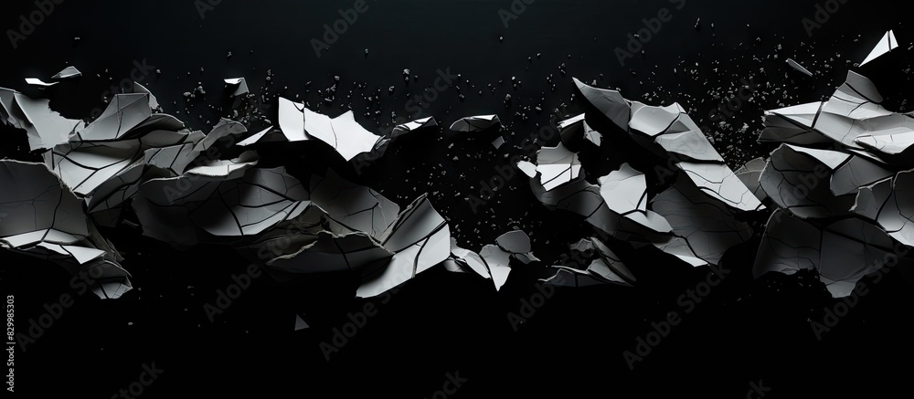 Aufkleber A black background with copy space image makes for an appealing setting to showcase a collection of torn paper