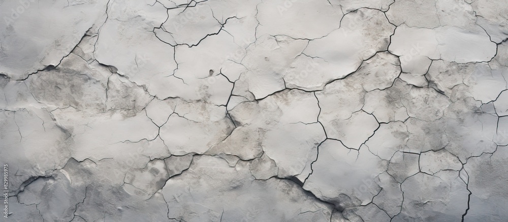 Poster A cracked cement surface covered in gray serves as a backdrop for design with available copy space image