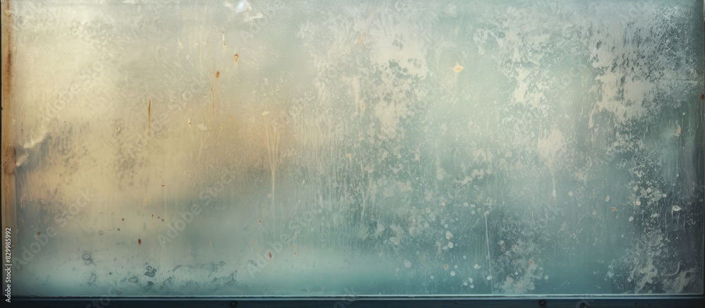 Aufkleber A close up image showing mold and condensation on windows with plenty of empty space for adding text logos or other graphics. with copy space image. Place for adding text or design