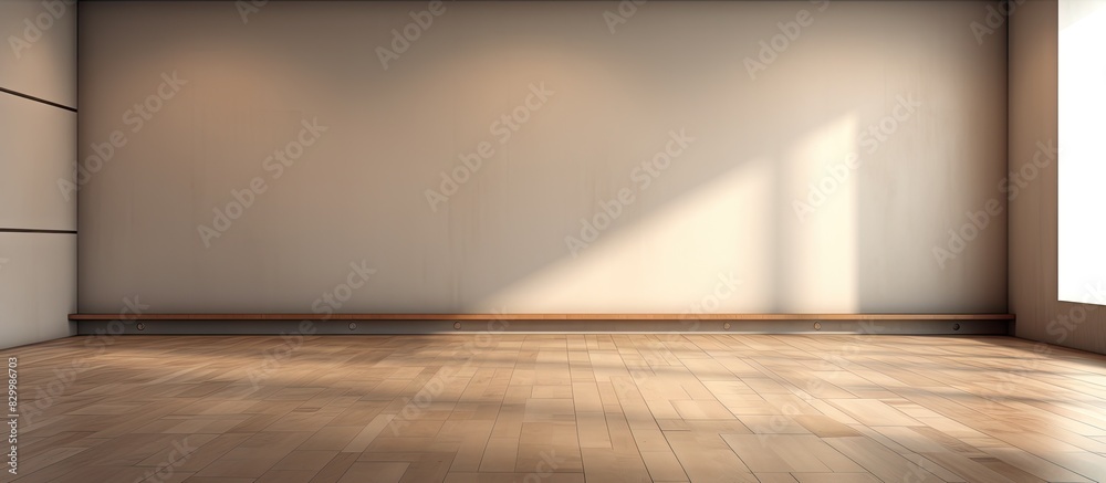 Poster a modern interior design with an authentic empty room featuring a copy space image