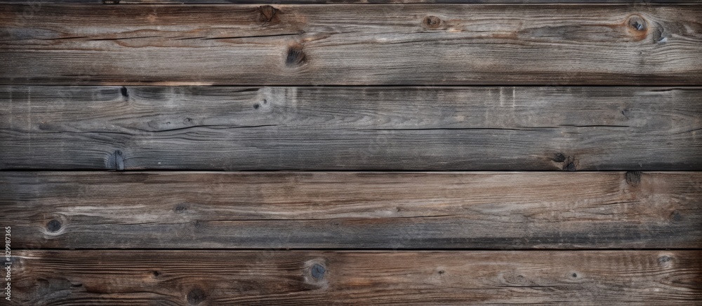 Poster Abstract background with an empty space showcasing a top down perspective of an aged wooden texture structure Perfect for design purposes such as a banner or a copy space image