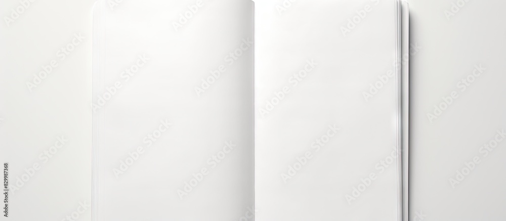 Poster A copy space image of a blank notebook paper isolated on a white background