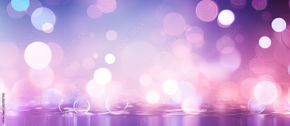 Poster An abstract background with purple bokeh and plenty of copy space image