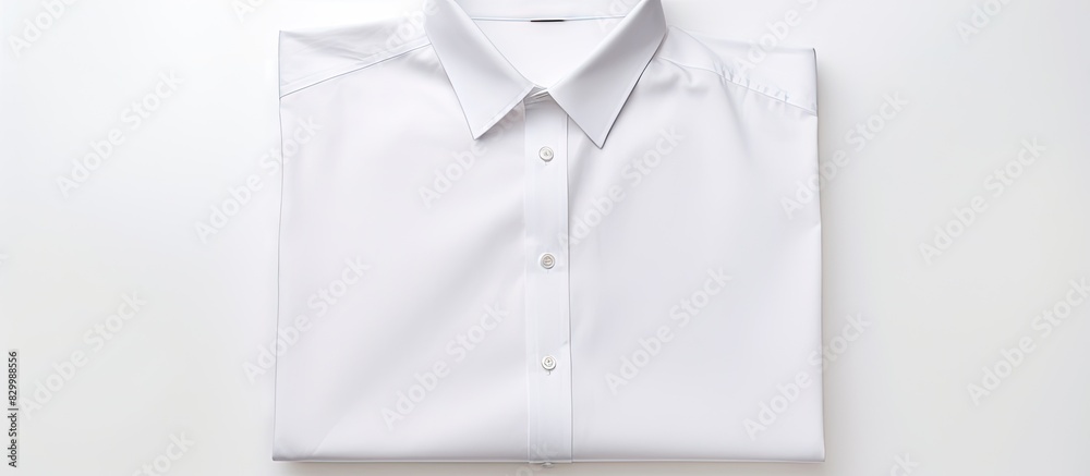 Poster There is a man s shirt placed on a white background with ample empty space around it for potential use in various designs or texts