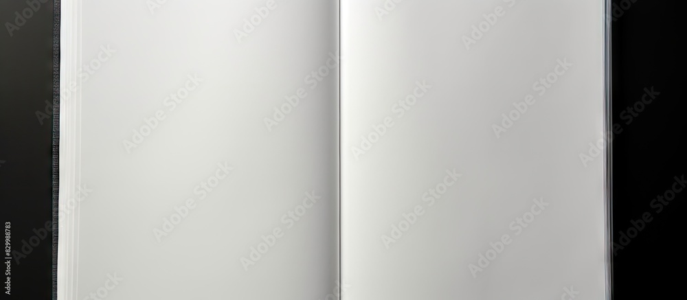 Leinwandbilder An overhead view of a blank notebook page with ample copy space for adding text or images The white page is free of any content creating an empty canvas
