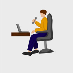 businessman working on laptop