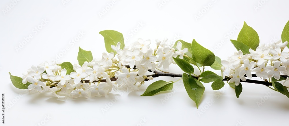 Poster isolated copy space image of a white lilac branch