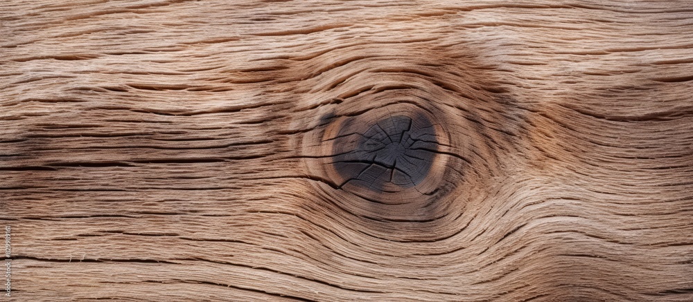 Poster a close up of a wooden plank showcasing a beautiful wood knot perfect for creating a textured backgr