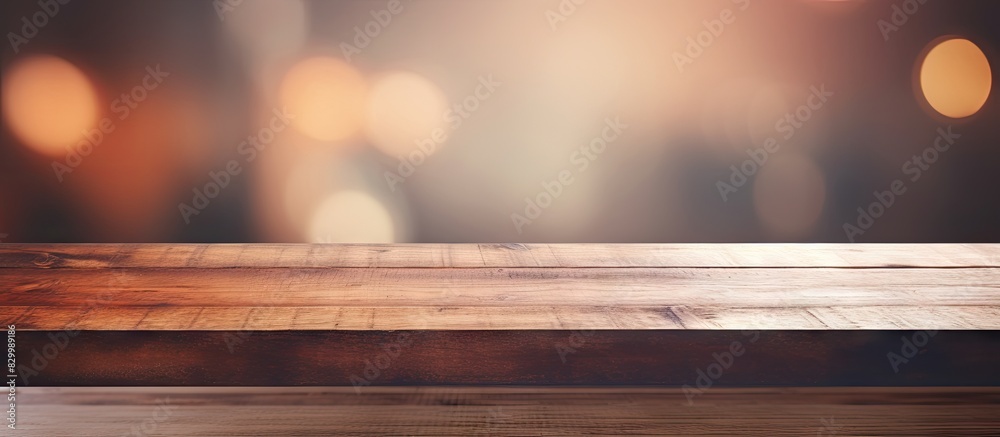 Aufkleber The background is blurred in this image of a table top with plenty of copy space for text or other elements