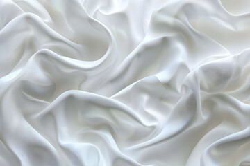 Obraz premium Abstract white background with three dimensional fabric waves texture.