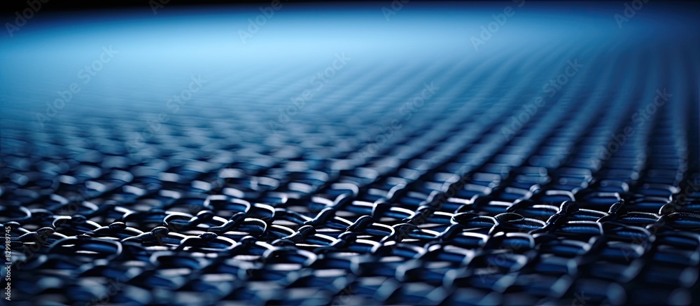 Aufkleber close up view of a table tennis net with a blue color providing ample space for copying images