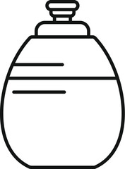 Simplistic vector design of a grenade in high contrast black and white line art