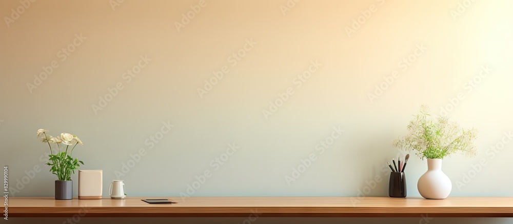 Aufkleber there is a desk with ample space available for you to decorate copyspace image