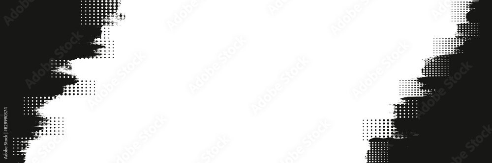 Poster background for text. isolated grunge traces banners set. black paint. abstract splatter grunge with 