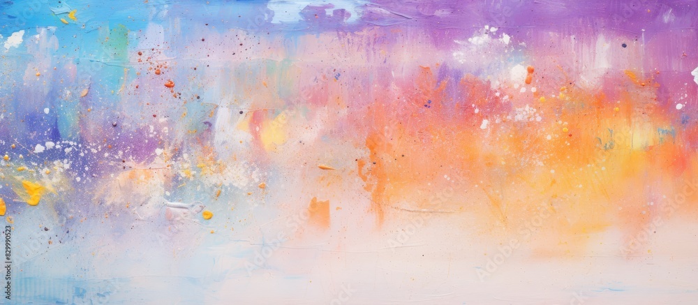 Aufkleber A picturesque textured background with various color patterns and falling flakes of paint on an old plastered field Perfect for a copy space image