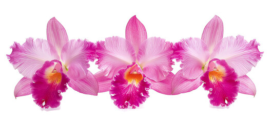 Cattleya, petals, isolated on white background