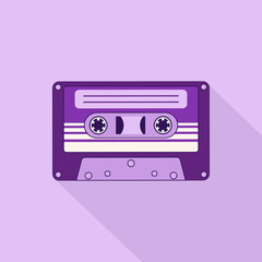 Aesthetics of the 90s, audio tape, retro cassettes for a tape recorder. 2000s Elements . Modern flat style